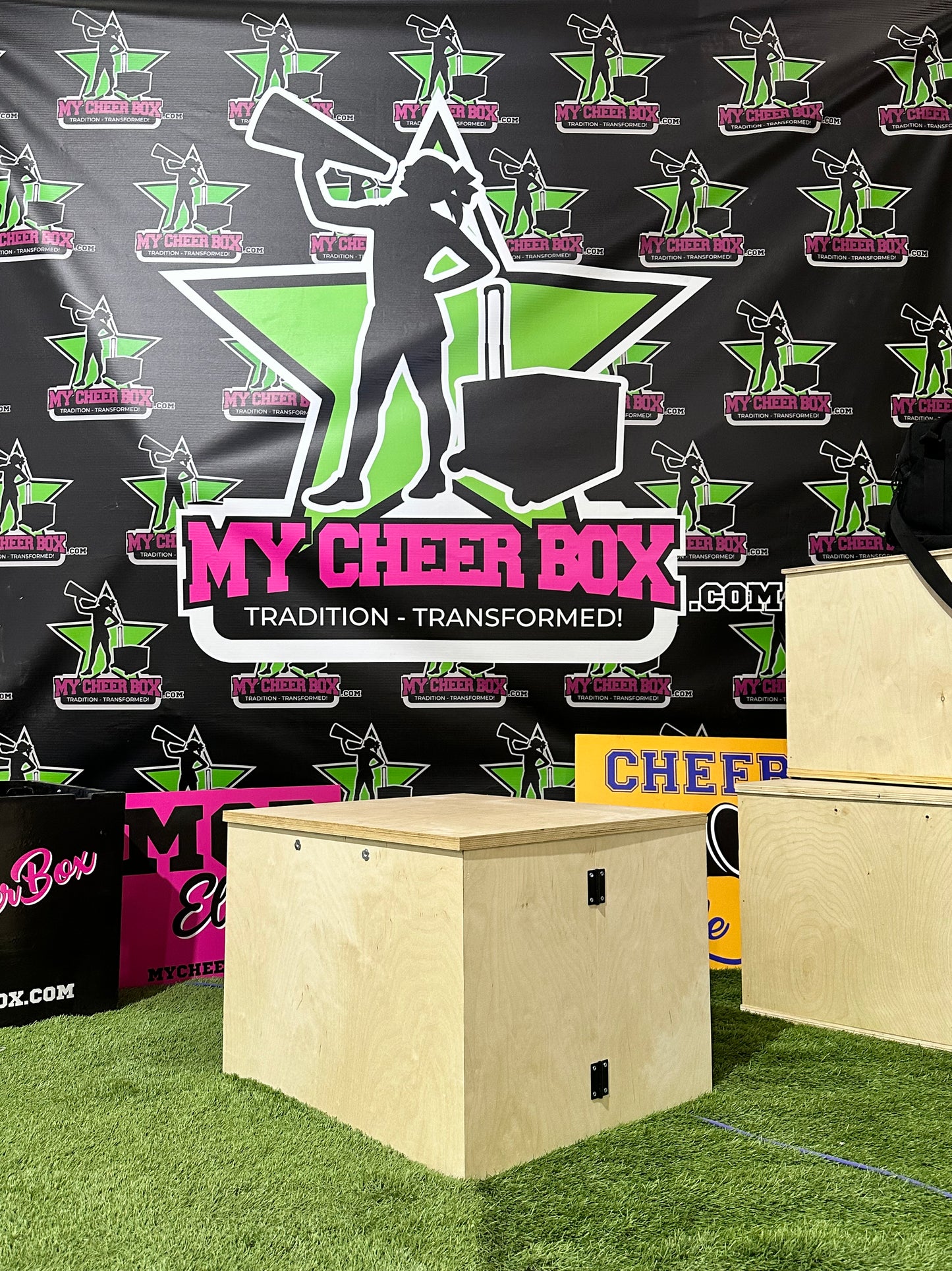 15" Collapsible Cheer Box | No Exterior Design a plain, unfinished cheer box with no exterior design and no added accessories. Ready for you to accessorize and design yourself.