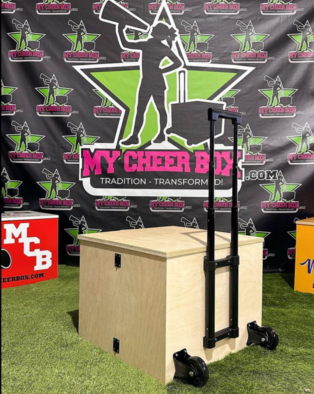 20" Tall Fold Flat Cheer Box | Plain Wood No Team Design