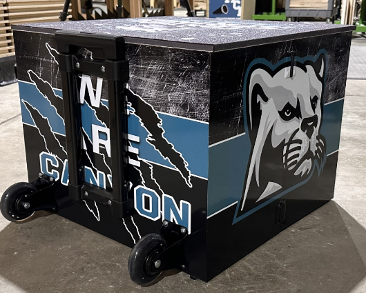 20" Tall Fold Flat Cheer Box - with Customizable Team Design